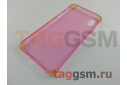 Задняя накладка для iPhone X / XS (силикон, прозрачная, розовая (Ice Shield)) HOCO
