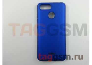 Задняя накладка для Xiaomi Redmi 6 (силикон, матовая, синяя)