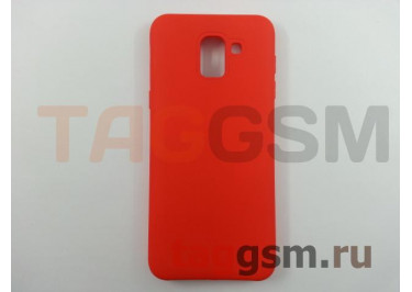 Задняя накладка для Samsung J6 / J600 Galaxy J6 (2018) (силикон, матовая, красная)