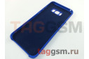 Задняя накладка для Samsung G955 Galaxy S8 Plus (силикон, матовая, синяя) техпак