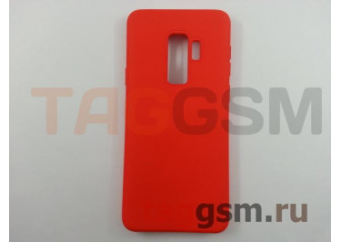Задняя накладка для Samsung G965FD Galaxy S9 Plus (силикон, матовая, красная)