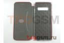 Сумка футляр-книга для Samsung G975FD Galaxy S10 Plus (экокожа, с силиконовым креплением, на магните, красная) Faison