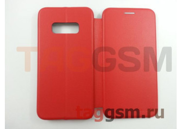 Сумка футляр-книга для Samsung G970FD Galaxy S10 Lite (экокожа, с силиконовым креплением, на магните, красная) Faison