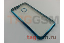 Задняя накладка для Huawei Honor 7C Pro (силикон, прозрачная, с синей окантовкой (Aura)) NEYPO