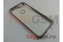 Задняя накладка для Huawei Honor 7C Pro (силикон, прозрачная, с розовой окантовкой (Aura)) NEYPO