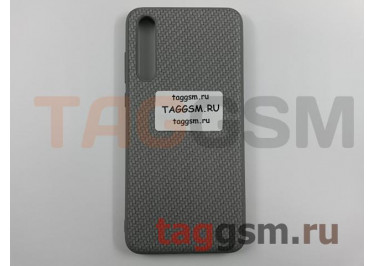 Задняя накладка для Huawei P20 Pro (силикон, под ткань, серая)