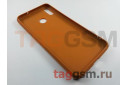 Задняя накладка для Huawei Honor 8X (силикон, под ткань, оранжевая)