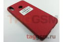 Задняя накладка для Huawei Honor 8X (силикон, под ткань, красная)