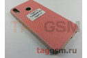 Задняя накладка для Huawei Honor 8X (силикон, под ткань, розовая)