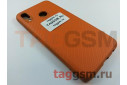 Задняя накладка для Huawei Nova 3 (силикон, под ткань, оранжевая)