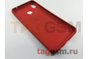 Задняя накладка для Huawei Nova 3 (силикон, под ткань, красная)