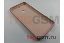 Задняя накладка для Huawei Honor 7C Pro (силикон, под ткань, розовая)