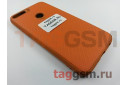 Задняя накладка для Huawei Honor 7C Pro (силикон, под ткань, оранжевая)