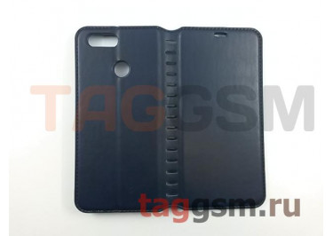 Сумка футляр-книга для Huawei Honor 7X (экокожа, с силиконовым креплением, на магните, синяя), техпак