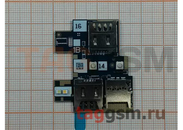 Шлейф для Asus Zenfone Go (ZB551KL) + считыватель сим + считыватель карты памяти