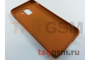 Задняя накладка для Samsung J6 / J600 Galaxy J6 (2018) (силикон, под ткань, оранжевая)