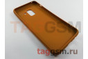 Задняя накладка для Samsung A8 / A530 Galaxy A8 (2018) (силикон, под ткань, оранжевая)