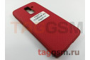 Задняя накладка для Samsung A6 Plus / A605F Galaxy A6 Plus (2018) (силикон, под ткань, красная)
