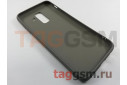 Задняя накладка для Samsung A6 Plus / A605F Galaxy A6 Plus (2018) (силикон, под ткань, серая)