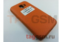 Задняя накладка для Samsung J2 / J250 Galaxy J2 (2018) (силикон, под ткань, оранжевая)