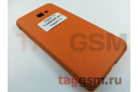 Задняя накладка для Samsung J4 Plus / J415 Galaxy J4 Plus (2018) (силикон, под ткань, оранжевая)