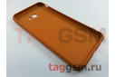 Задняя накладка для Samsung J4 Plus / J415 Galaxy J4 Plus (2018) (силикон, под ткань, оранжевая)