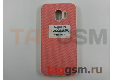 Задняя накладка для Samsung J2 / J250 Galaxy J2 (2018) (силикон, под ткань, розовая)