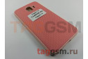 Задняя накладка для Samsung J4 / J400 Galaxy J4 (2018) (силикон, под ткань, розовая)