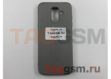 Задняя накладка для Samsung A6 / A600 Galaxy A6 (2018) (силикон, под ткань, серый)