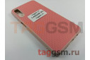 Задняя накладка для Samsung A7 / A750 Galaxy A7 (2018) (силикон, под ткань, розовая)