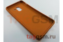 Задняя накладка для Samsung A8 Plus / A730F Galaxy A8 Plus (2018) (силикон, под ткань, оранжевая)