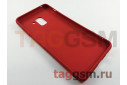 Задняя накладка для Samsung A8 Plus / A730F Galaxy A8 Plus (2018) (силикон, под ткань, красная)
