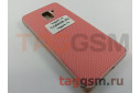 Задняя накладка для Samsung A8 Plus / A730F Galaxy A8 Plus (2018) (силикон, под ткань, розовая)