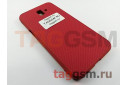 Задняя накладка для Samsung J6 Plus / J610 Galaxy J6 Plus (2018) (силикон, под ткань, красная)