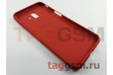 Задняя накладка для Samsung J6 Plus / J610 Galaxy J6 Plus (2018) (силикон, под ткань, красная)