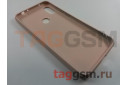 Задняя накладка для Xiaomi Redmi Note 6 (силикон, под ткань, розовая)