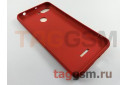 Задняя накладка для Xiaomi Redmi 6 (силикон, под ткань, красная)