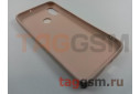 Задняя накладка для Xiaomi Mi 8  (силикон, под ткань, розовая)