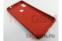 Задняя накладка для Xiaomi Redmi Note 6 (силикон, под ткань, красная)