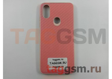 Задняя накладка для Xiaomi Mi A2 / Mi 6x (силикон, под ткань, розовая)