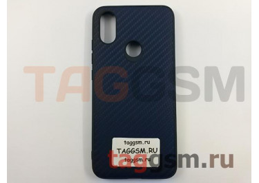 Задняя накладка для Xiaomi Mi A2 / Mi 6x (силикон, под ткань, темно-синяя)