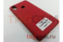 Задняя накладка для Xiaomi Mi MAX 3  (силикон, под ткань, красная)