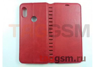 Сумка футляр-книга для XIAOMI Redmi Note 5 / 5 Pro (экокожа, с силиконовым основанием, на магните, красная), техпак