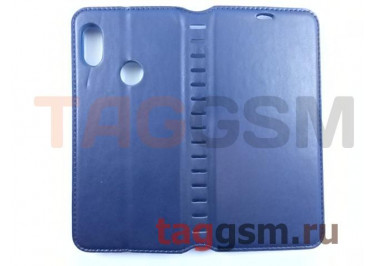 Сумка футляр-книга для XIAOMI Redmi Note 5 / 5 Pro (экокожа, с силиконовым основанием, на магните, синяя), техпак