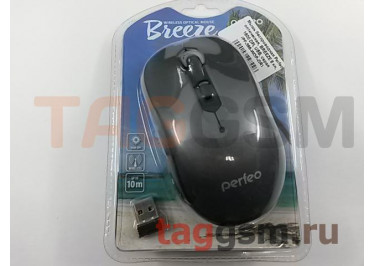 Мышь беспроводная Perfeo оптическая, BREEZE 6 кн, 1600 DPI, USB, серая (PF-386-WOP-GR)