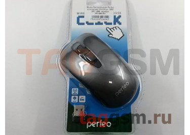Мышь беспроводная Perfeo оптическая, Click 6 кн, 1600 DPI, USB, серебро (PF-966-SV)