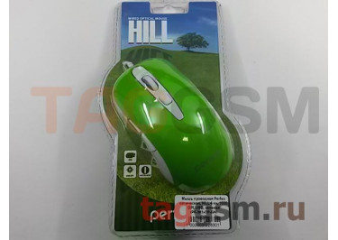 Мышь проводная Perfeo оптическая, HILL 4 кн, 1000 DPI, USB, зеленая (PF-363-OP-GN)