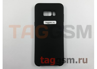 Задняя накладка для Samsung G955 Galaxy S8 Plus (силикон, черная), ориг