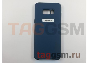 Задняя накладка для Samsung G955 Galaxy S8 Plus (силикон, синяя), ориг