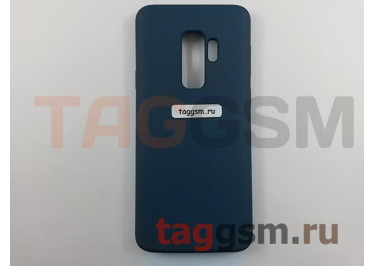 Задняя накладка для Samsung G965FD Galaxy S9 Plus (силикон, синяя), ориг